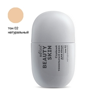 Крем тональный Beauty Skin стойкость до 12ч, тон 02 натуральный, 35 мл, Белита