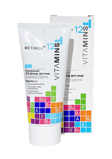 SOS-флюид для лица Pro Retinol + 12 Vitamins питательный, для сухой и нормальной кожи, Модум, 50 г