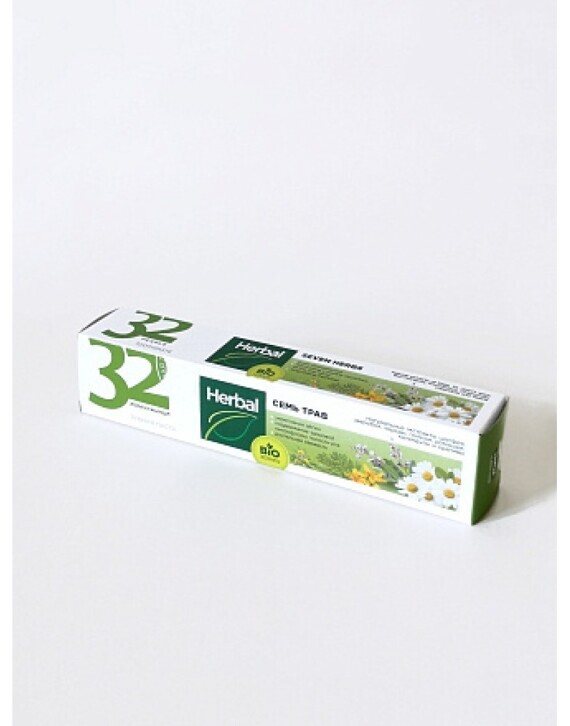 Паста зубная 32 ЖЕМЧУЖИНЫ HERBAL Семь трав, Модум