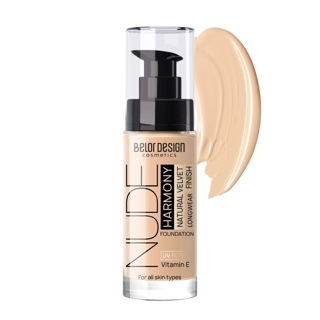 Тональный крем Nude Harmony, тон 201 Light beige, Belor Design