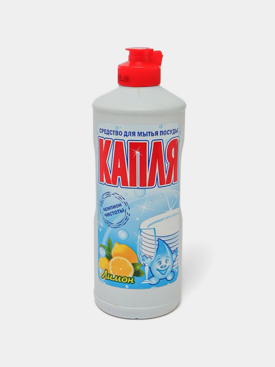 Средство для мытья посуды КАПЛЯ лимон, 500 г, BUMA