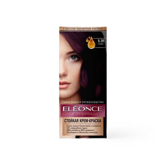 Краска для волос ELEONCE стойкая № 5.36 слива, INCOSMETIC ASIA