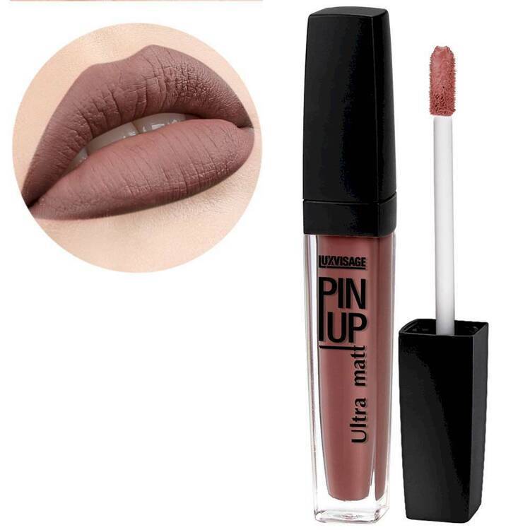 Блеск для губ PIN-UP Ultra Matt, тон 9 Iced coffee,  LUXVISAGE