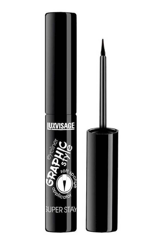 Подводка для глаз GRAPHIC style SUPER STAY черный, LUXVISAGE
