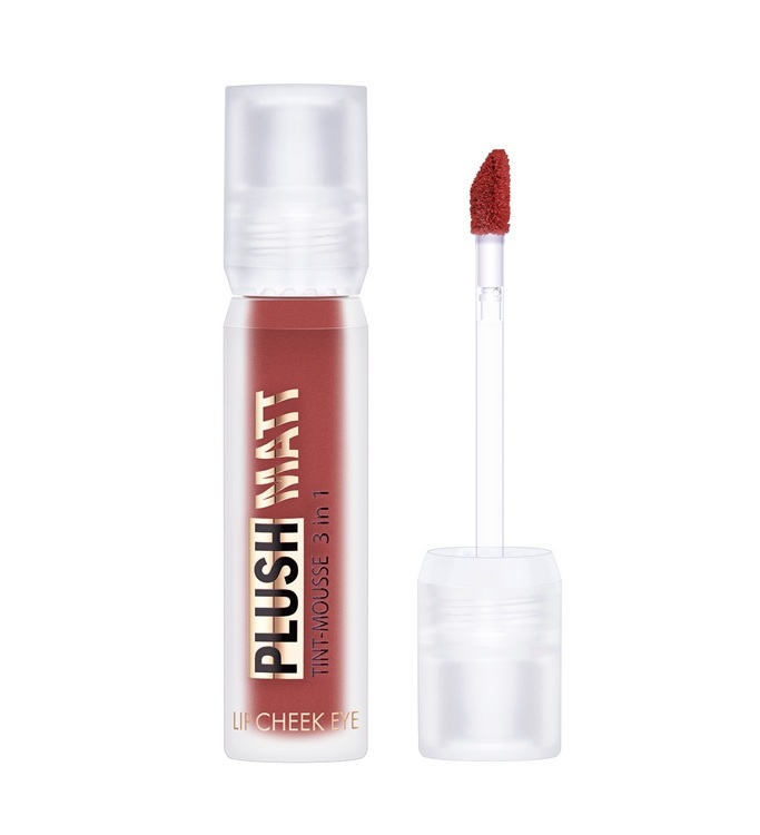 Тинт-мусс для губ, щек и век PLUSH MATT, 3 в 1, тон 306, 3,6 г LUXVISAGE