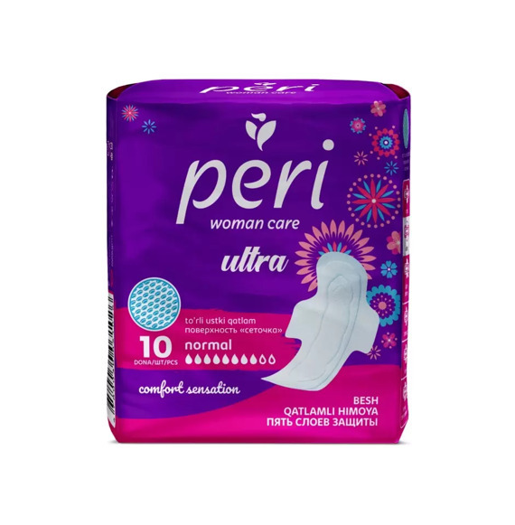 Прокладки женские Peri ultra normal, 10 шт, Rio International